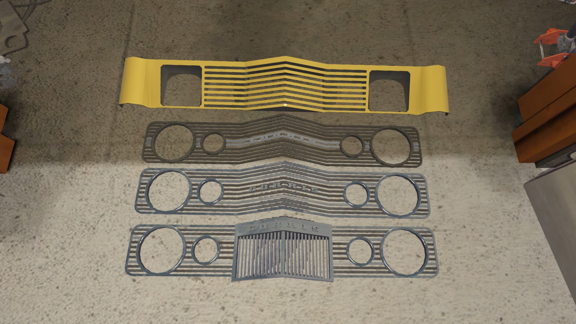 From top to bottom: Facelift Grill, L Grill, LX Grill, SLX Grill view 1