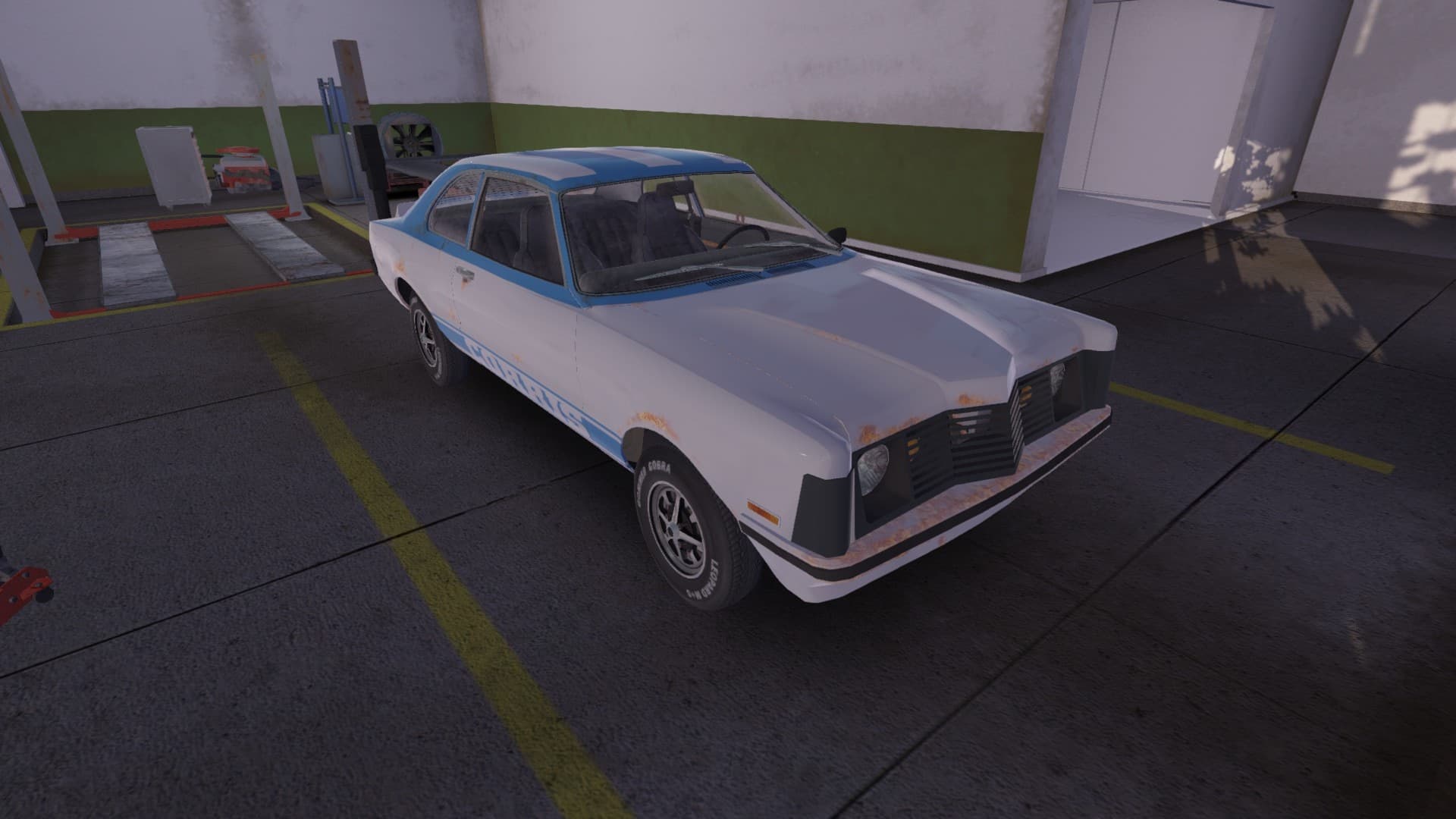Venerable GT (Blue Stripes on White) view 1